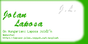 jolan laposa business card